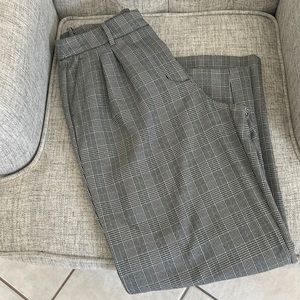 Woman’s plaid wide leg pants